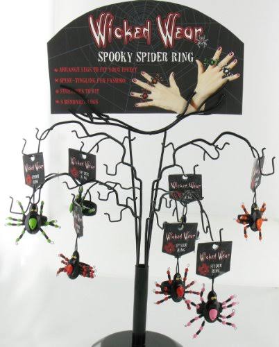 Halloween Spider Stretch Ring Case Pack 72