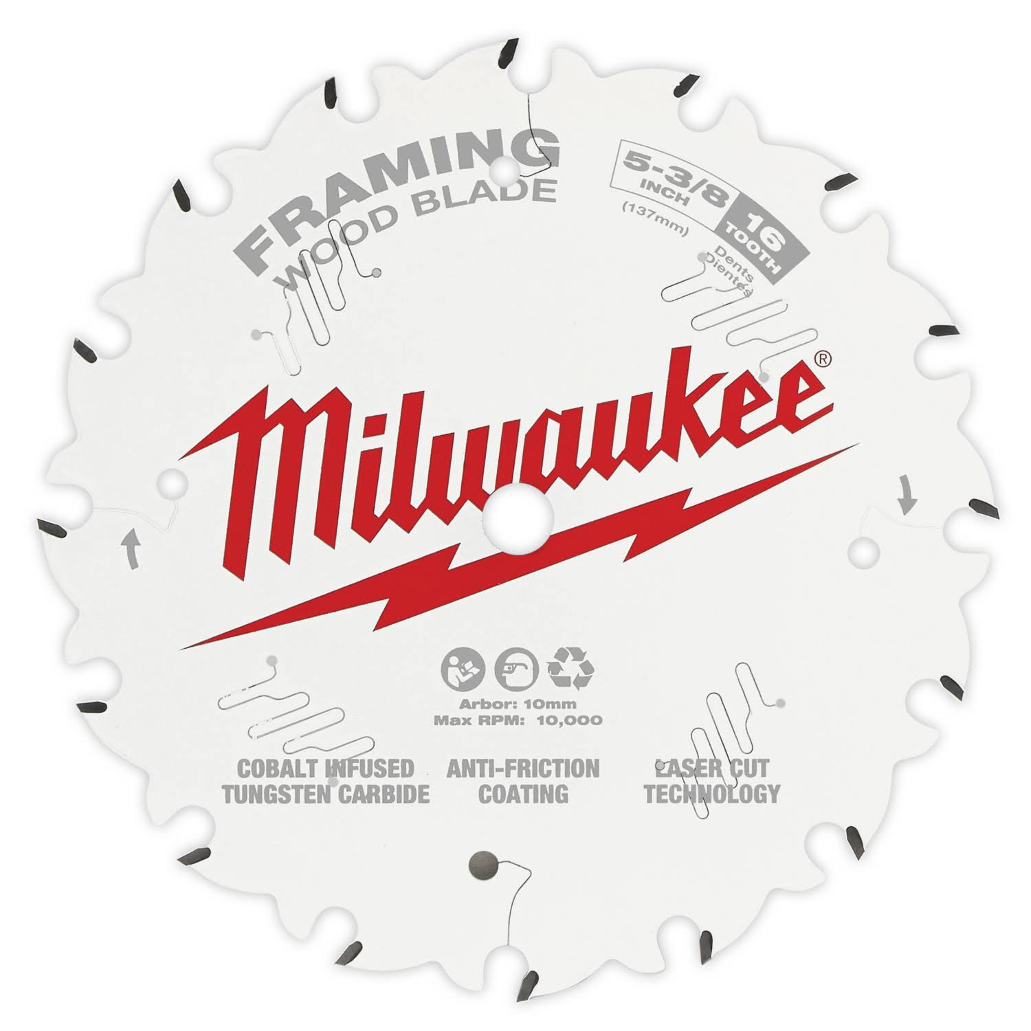 Milwaukee 48-40-0522 Framing Circular Saw Blade - 5-3/8", 16T