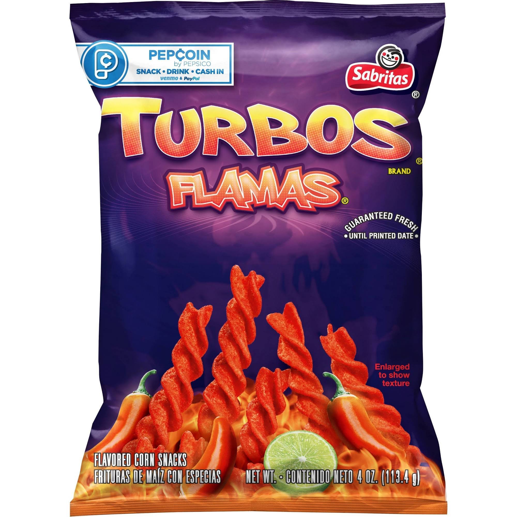 Turbos Flamas Flavored Corn Snacks - 4 oz