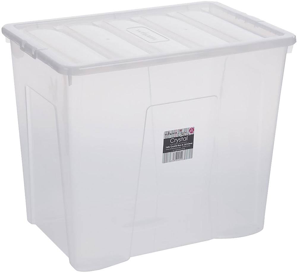 Crystal Storage Box & Lid, Clear - 160L - Wham