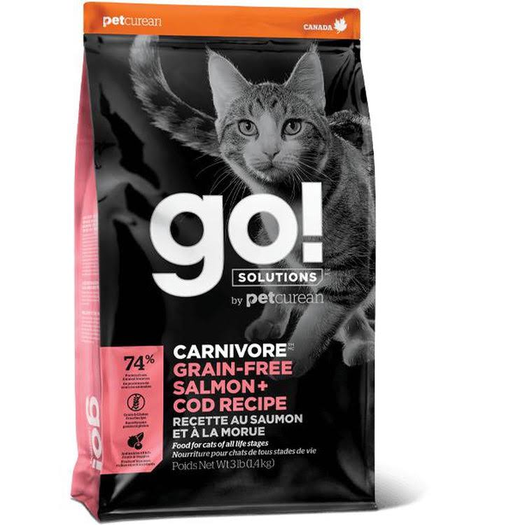 Go! Solutions Carnivore Grain Free Salmon & Cod Recipe Dry Cat Food, 16 lb