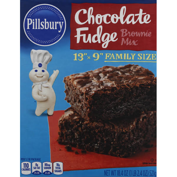Pillsbury baking chocolate fudge brownie mix, 18.4 oz