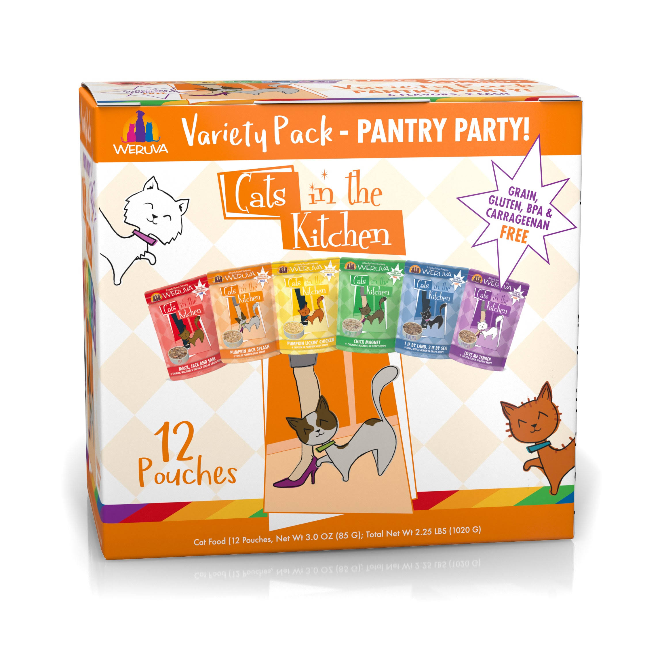 Weruva Cat Food Cats in The Kitchen Variety Pack Pouch 3 oz 12