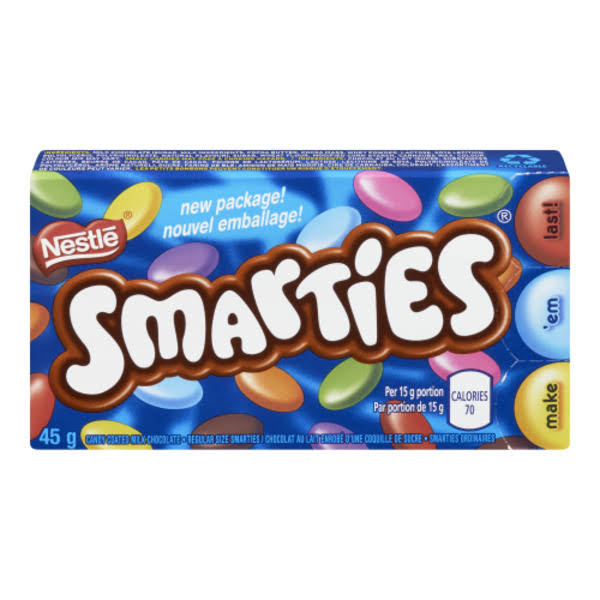 Smarties Candy Coated Milk Chocolate - 45 g