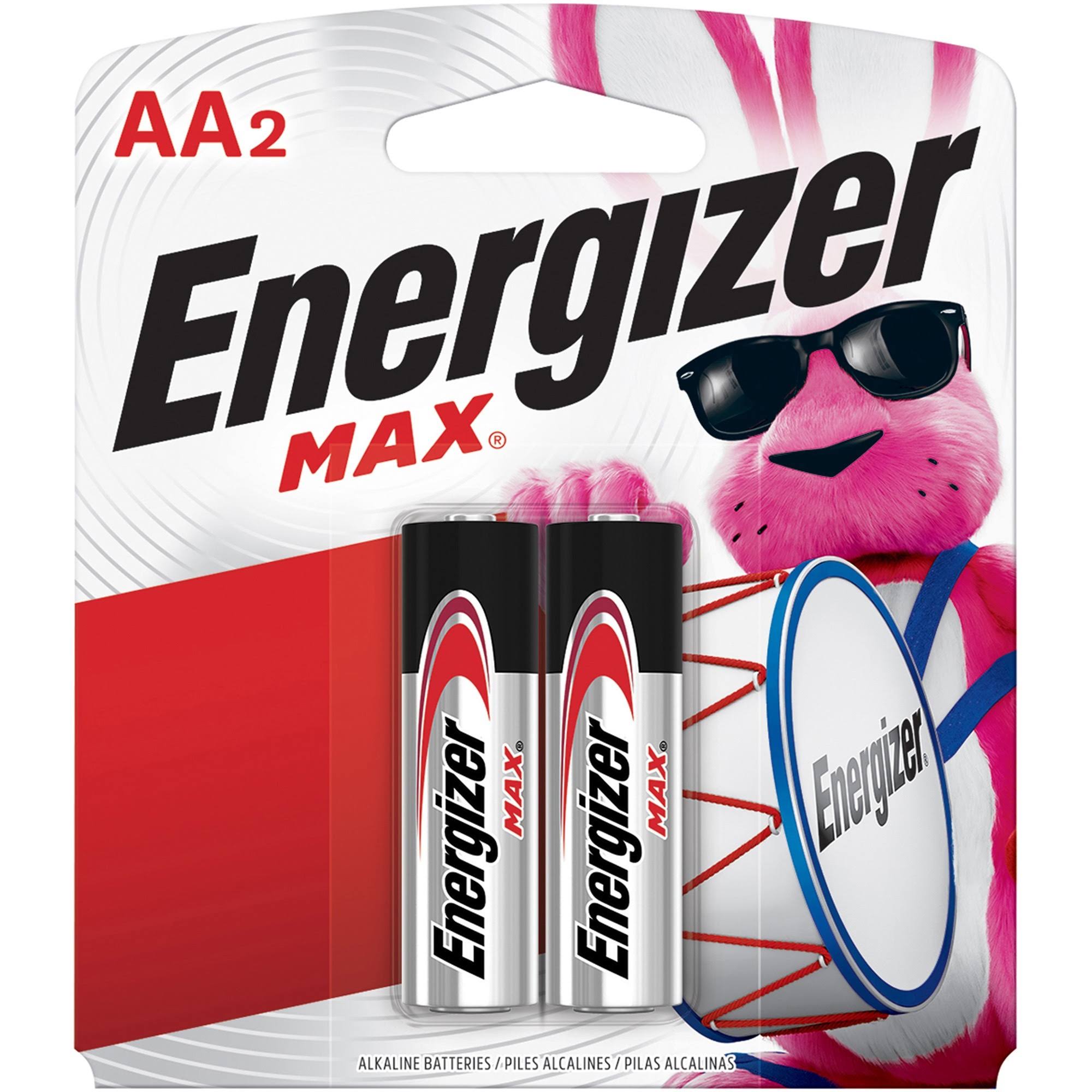 Energizer Max AA Alkaline Batteries - 2 Pack