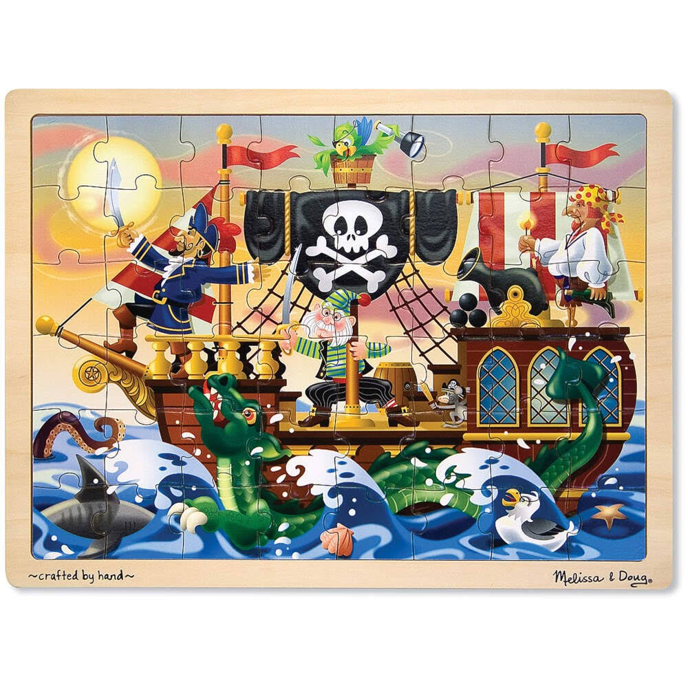 Melissa & Doug Pirate Adventure Wooden Jigsaw Puzzle 48 Piece