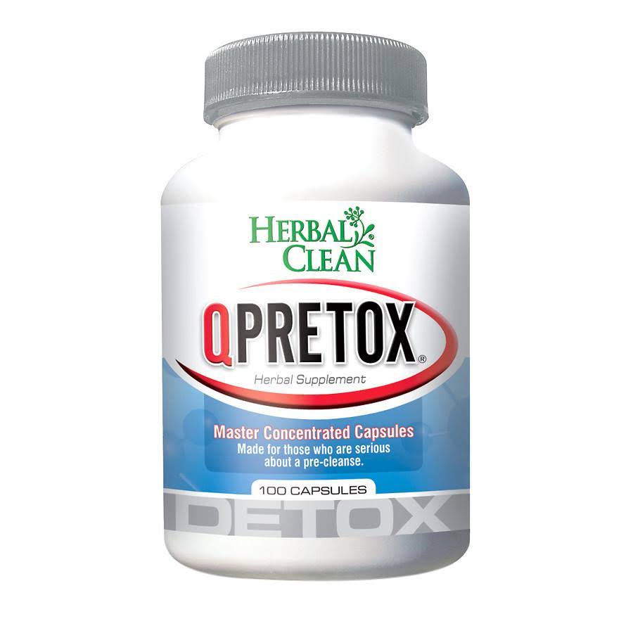 Herbal Clean Detox QPreTox Herbal Supplement - 100 Capsules