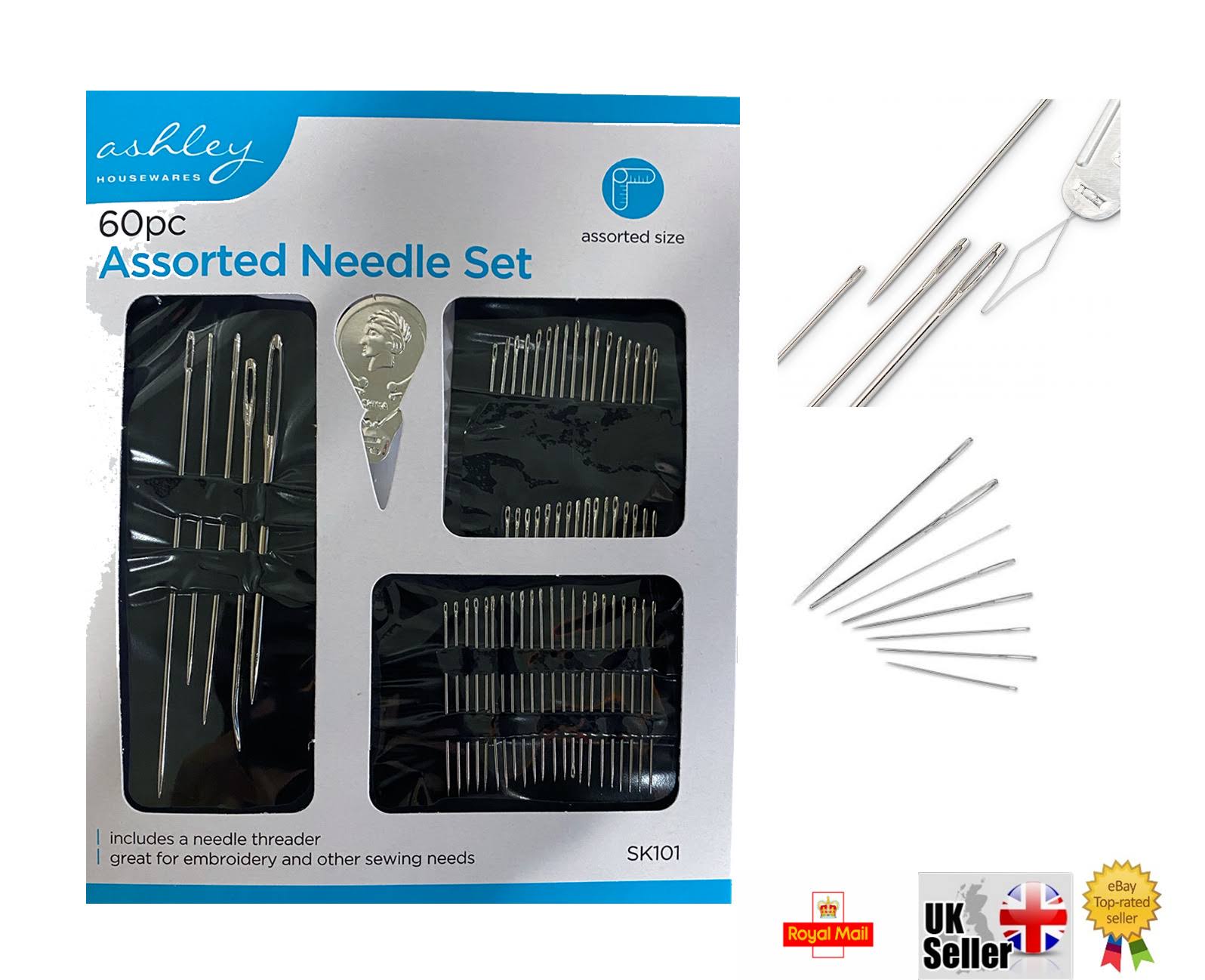 Ashley 60pc Assorted Needle Set