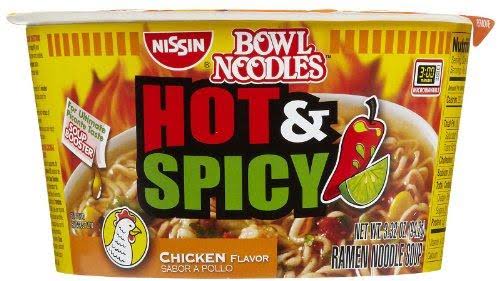 Nissin Bowl Ramen Noodle Soup - Hot & Spicy Chicken, 3.32oz
