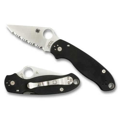Spyderco Folding Blade Knives - Plain Edge, Black