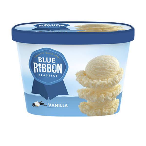 Blue Ribbon Classics Ice Cream, Reduced Fat, Vanilla - 48 fl oz
