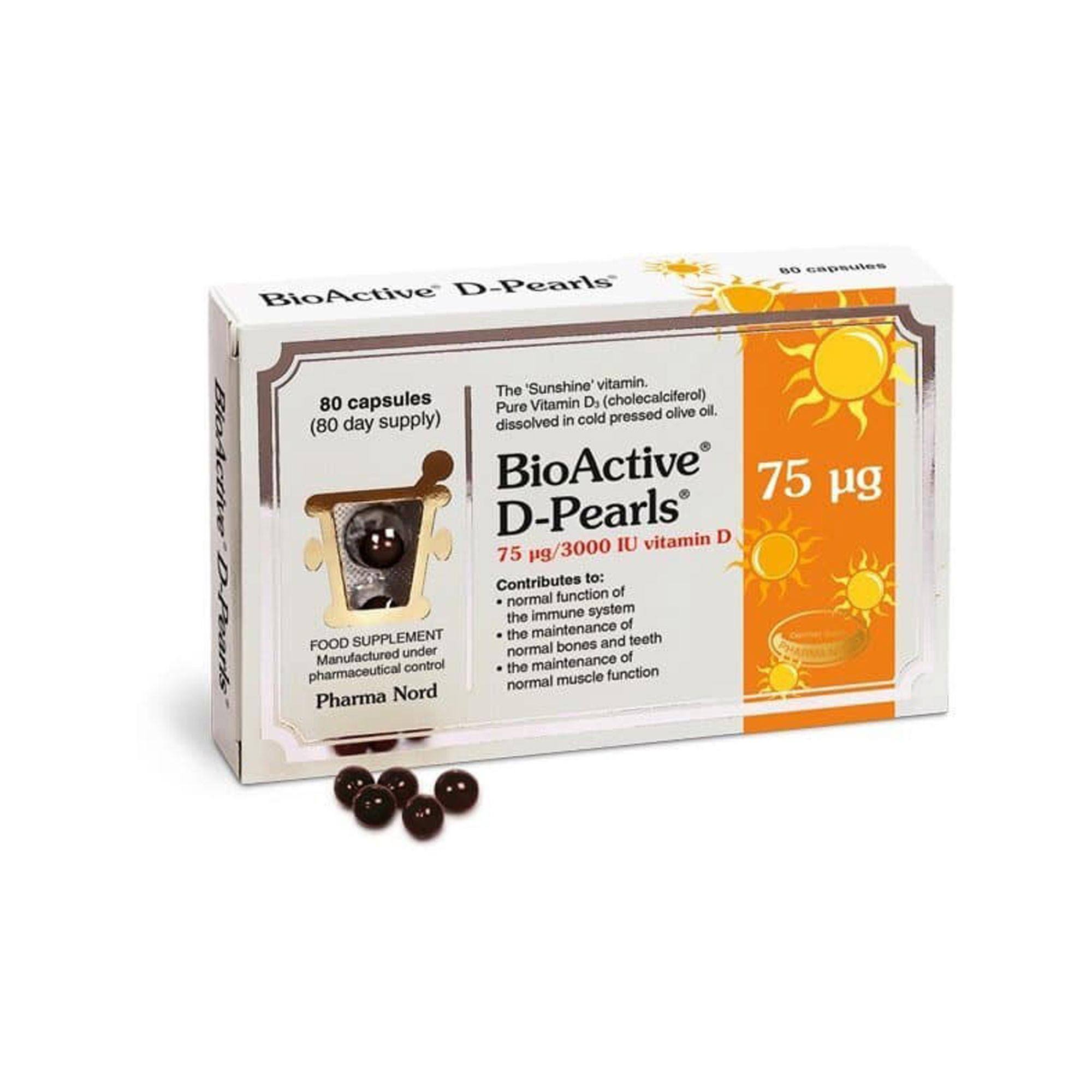 Bio-Vitamin D3 3000IE D Pearls 80 Capsules Pharma Nord