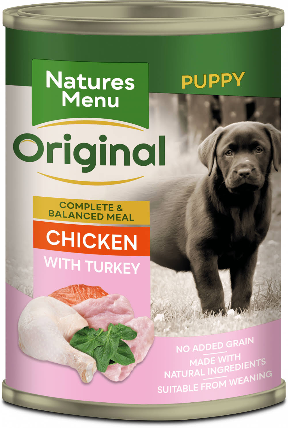Natures Menu Junior Chicken & Turkey Puppy Food Cans 400g x 12