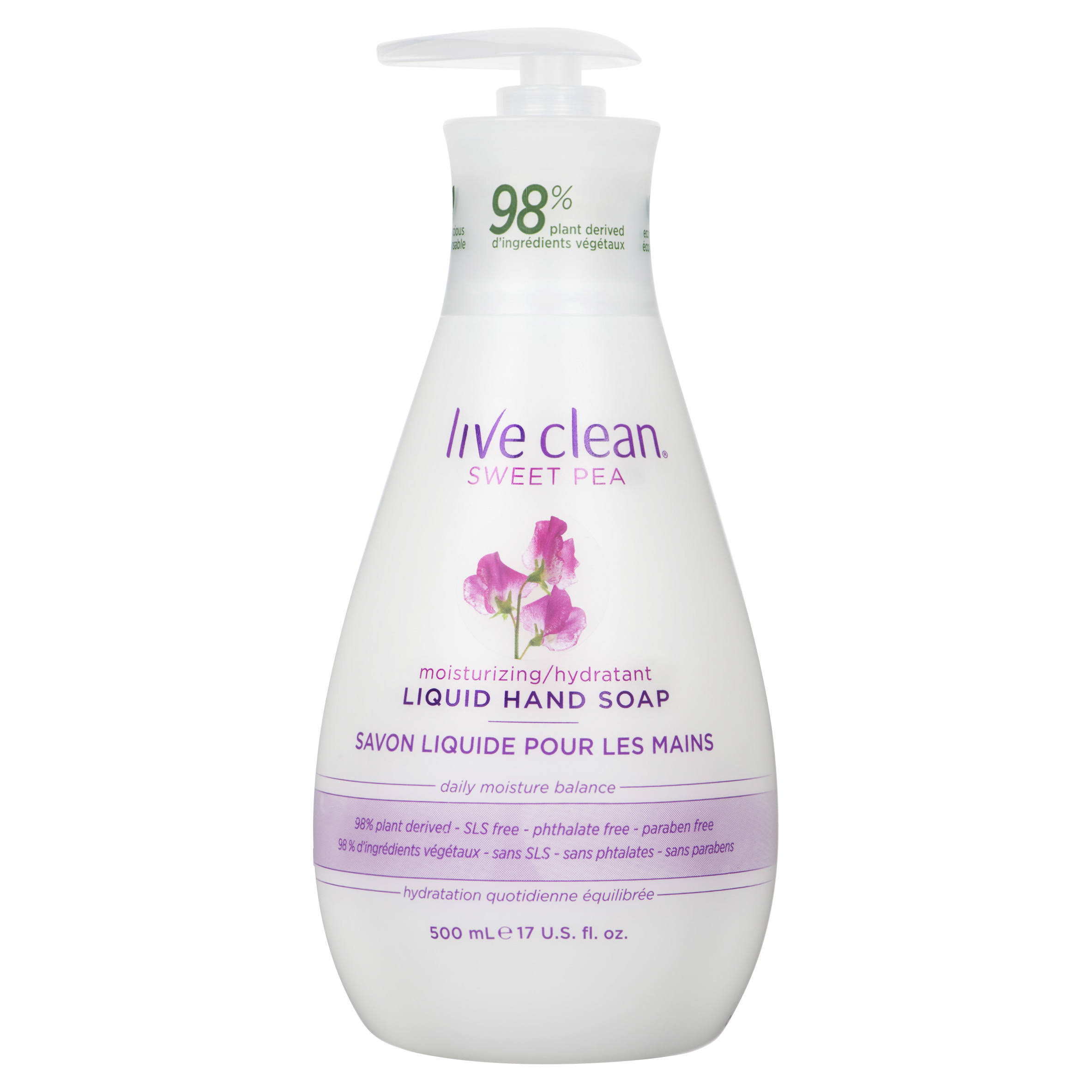 LIVE CLEAN Sweet Pea Liquid Hand Soap 500 ml