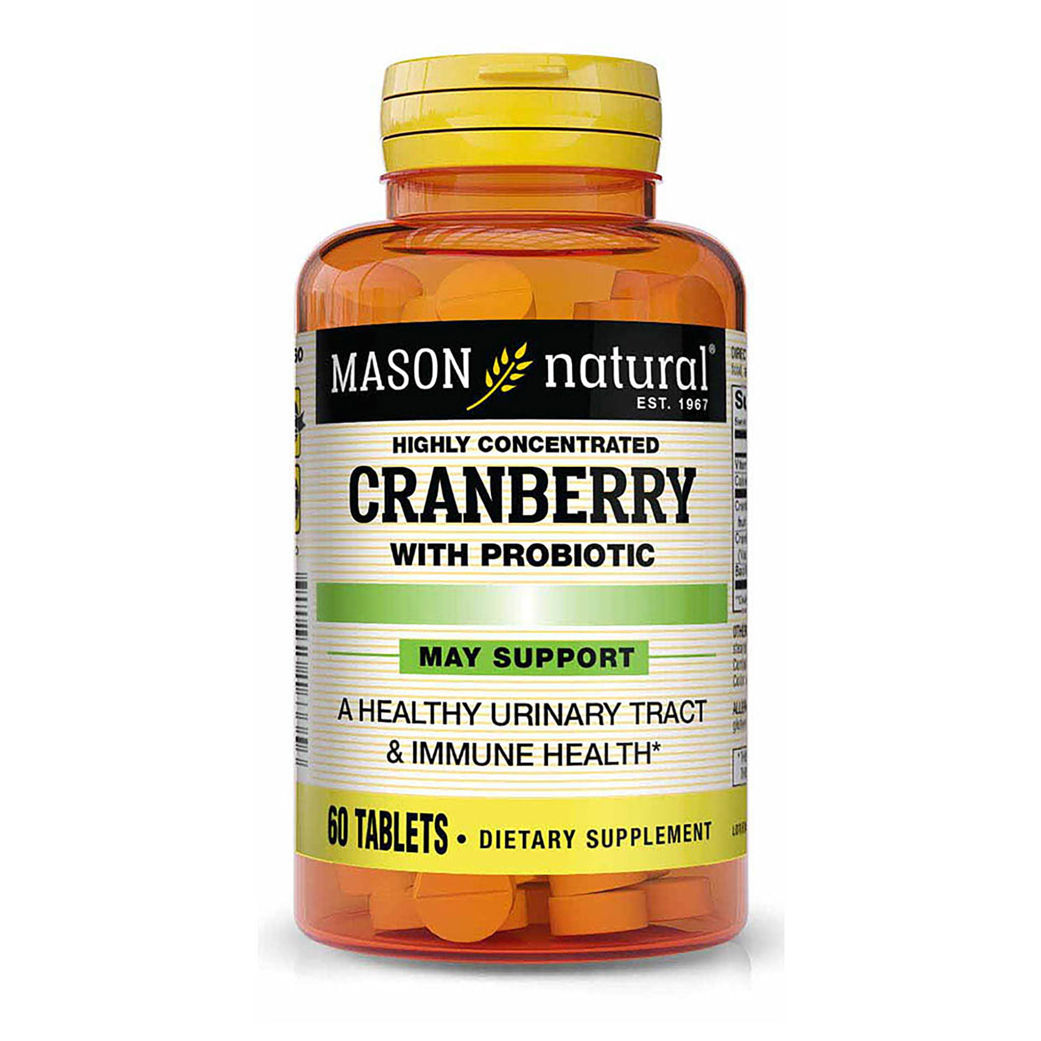 Mason Natural Highly Concentrated Cranberry with Probiotic Supplement - 60 Tablets