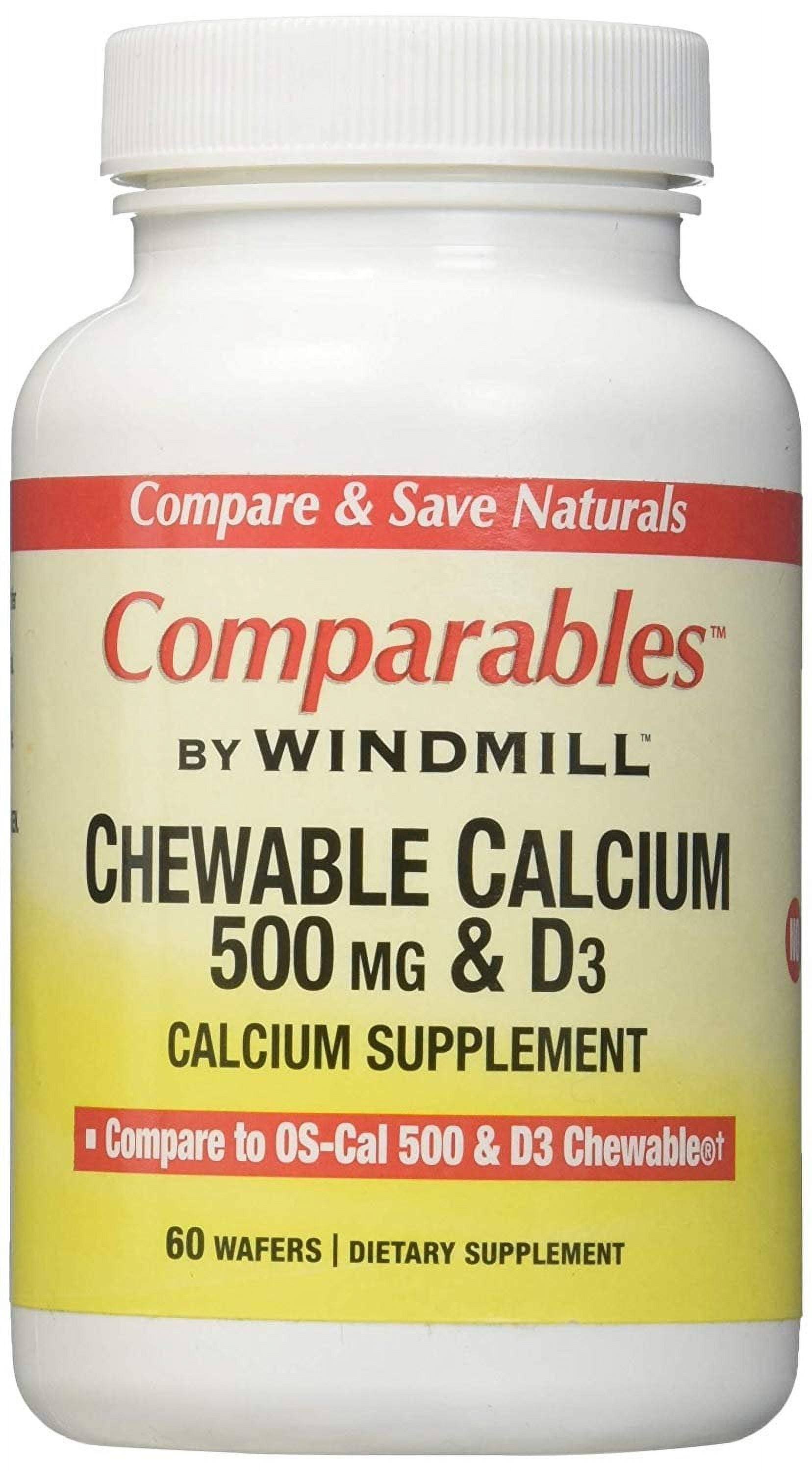 Windmill Calcium 500 mg, Chewable Tablets - 60 tablets