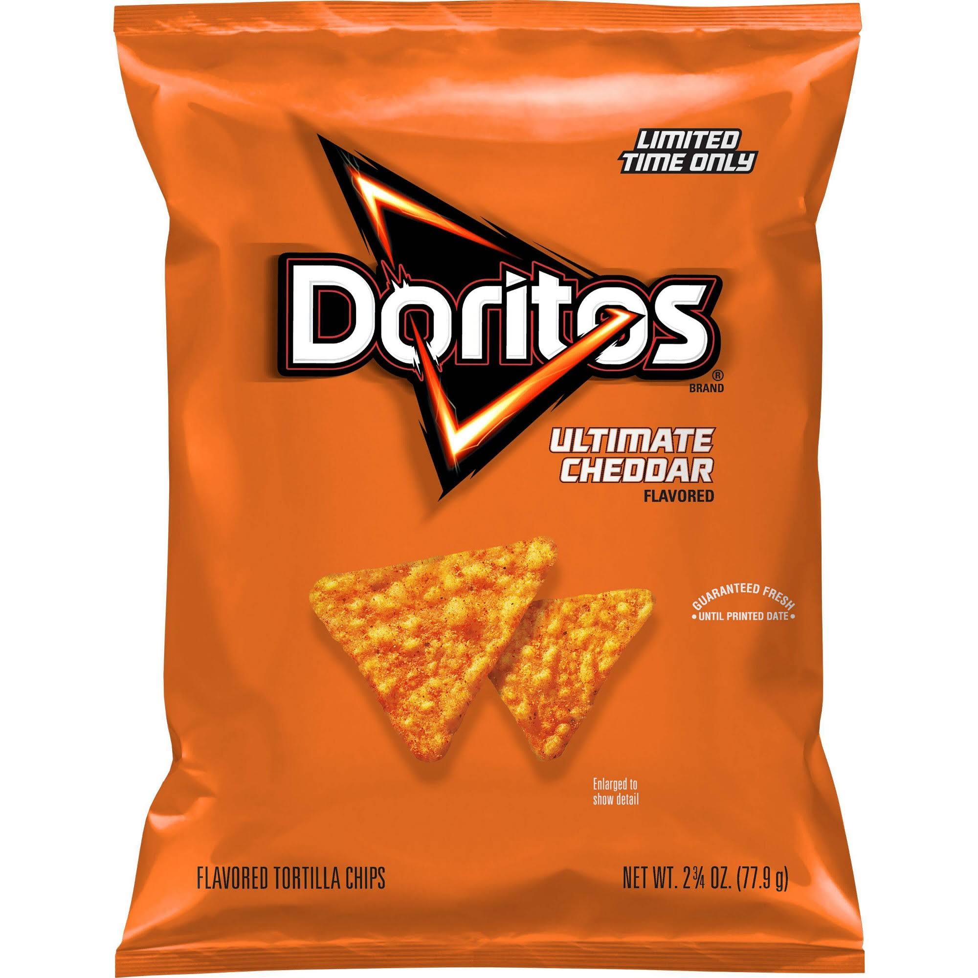 Doritos Tortilla Chips, Ultimate Cheddar Flavored - 2.75 oz
