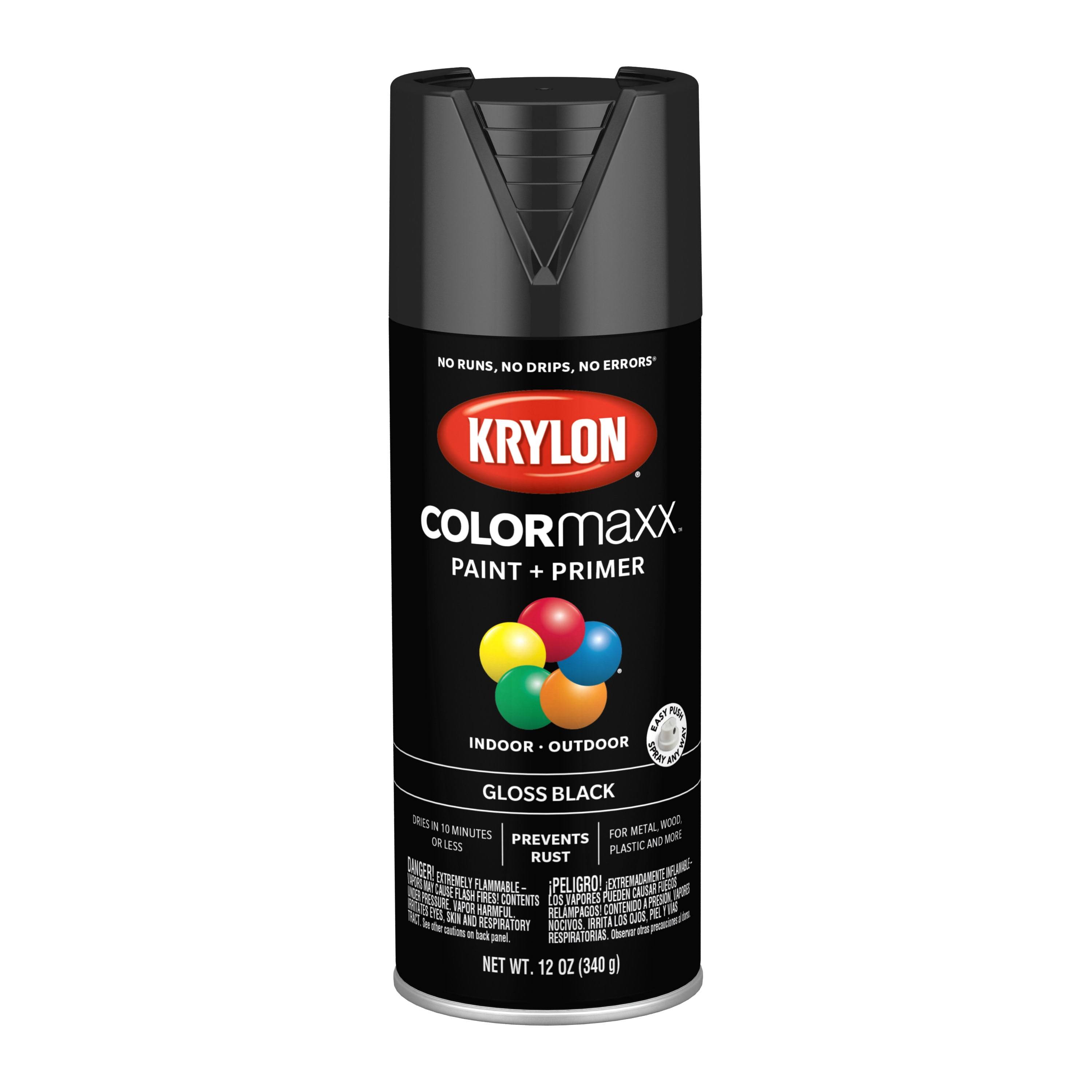 Krylon K05505007 COLORmaxx Spray Paint Gloss Black 12 Ounce