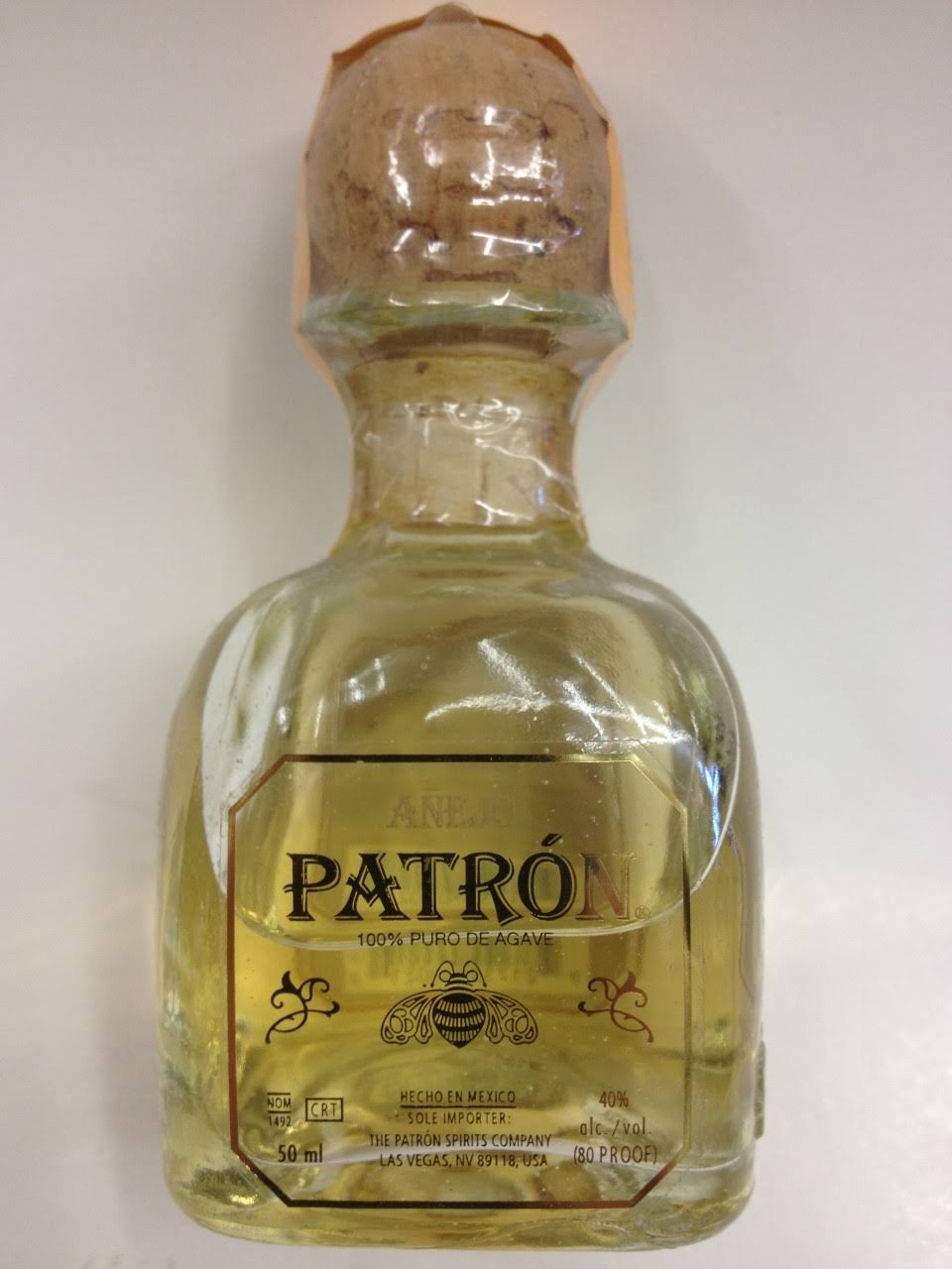 Patron Tequila Añejo - 50 ml bottle