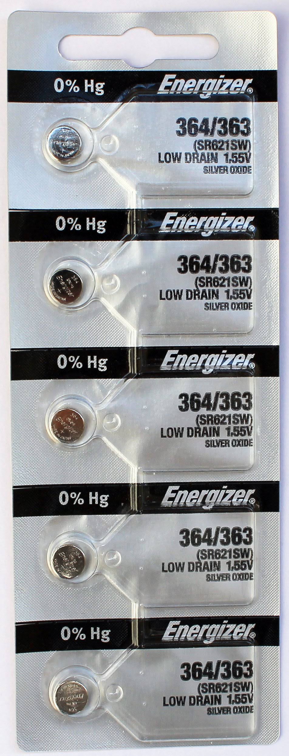 Energizer 364/363 Silver Oxide Coin Cell Batteries 1.55v SR621SW - Default Title