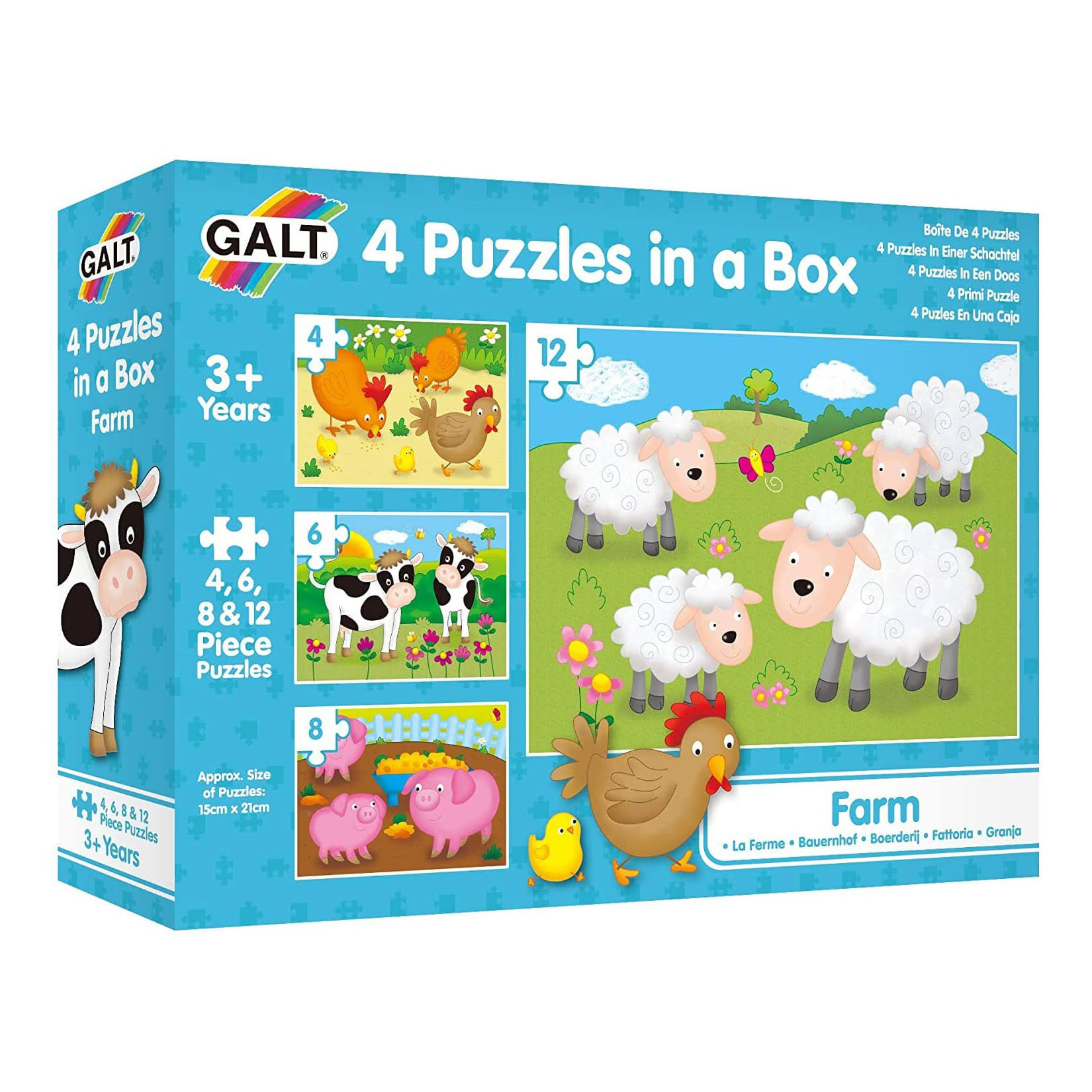 Galt Toys Inc Farm in a Box Puzzle - 4 Pack