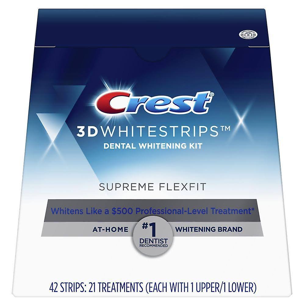 Crest 3D White Supreme Flexfit Dental Whitening Kit - with 21 Treatment, 42 Strips