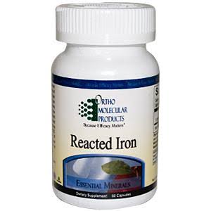 Ortho Molecular Products Reacted Iron Supplement - 29mg, 60 Capsules