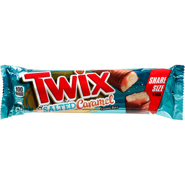 Twix Cookie Bars, Salted Caramel, Share Size - 2.82 oz