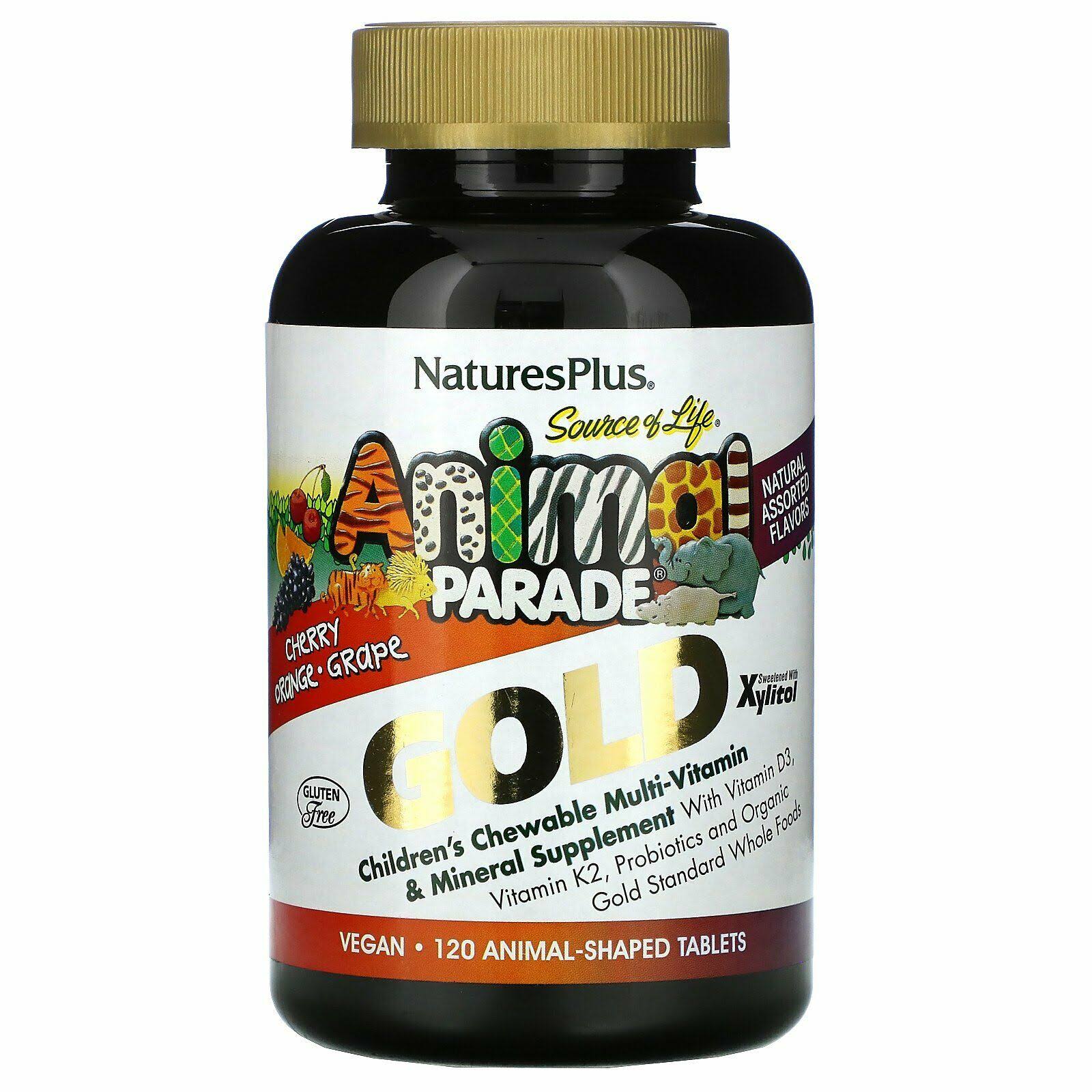 Nature's Plus Animal Parade Gold Assorted Chewable 120 ct