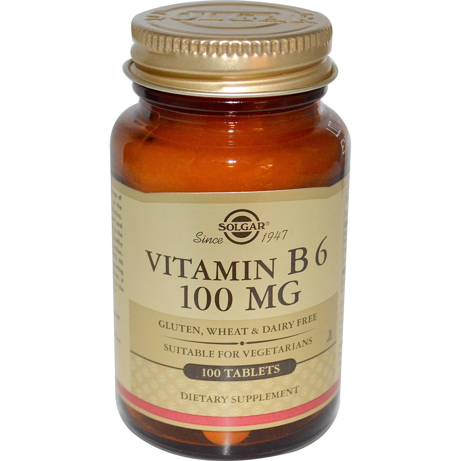 Solgar Vitamin B6 100mg Dietary Supplement - 100 Tablets