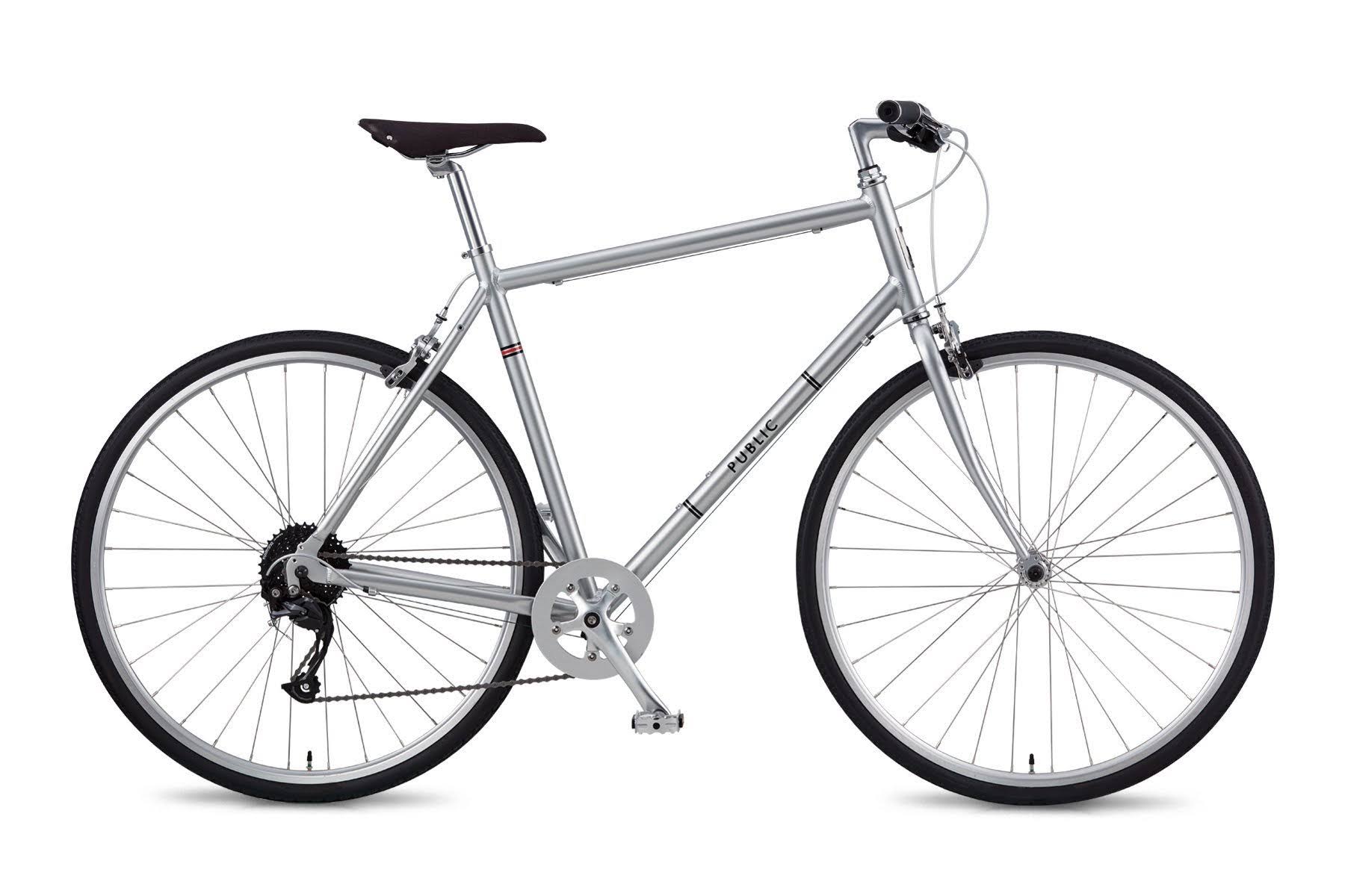 Public Bikes V9 Aluminum - Brushed Silver - Large