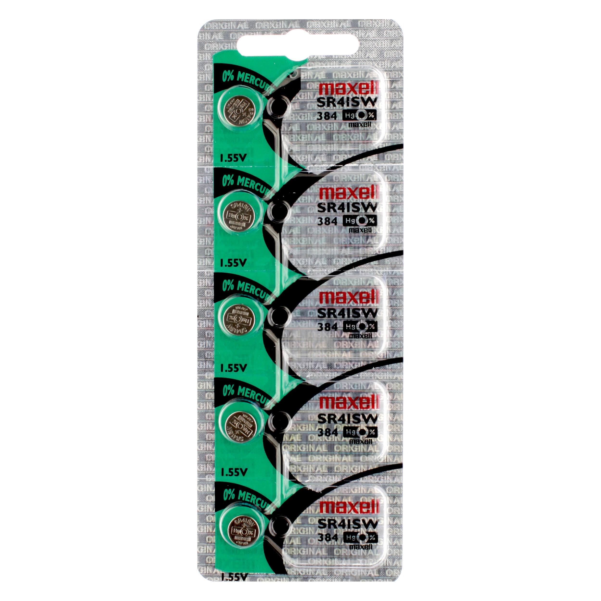 5pk Maxell Silver Oxide Sr41sw High Drain Watch Battery replaces 384, 392, MD384 | by BatteriesInAFlash.com