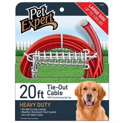 Westminster Pet Products PE223856 Pet Expert Dog Tie Out Cable - 20'