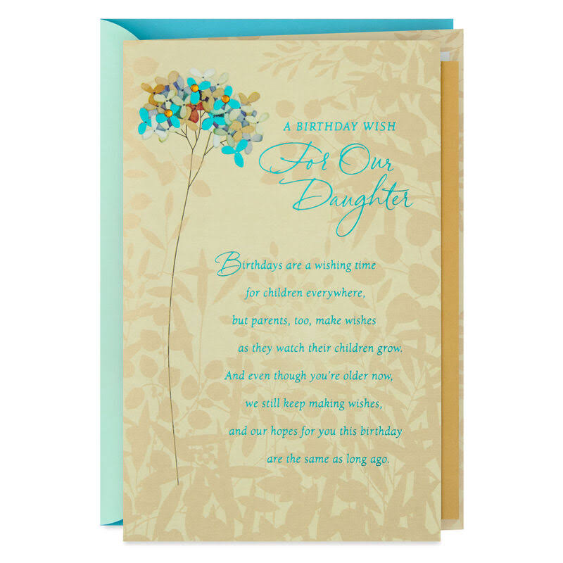 Hallmark Birthday Card, Wishes for Our Daughter Birthday Card