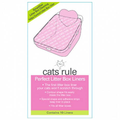 Cats Rule Perfect Litter Box Liners - 10 Pack