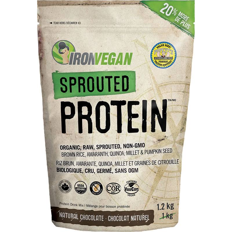 Iron Vegan Sprouted Protein 1.2kg - Double Chocolate