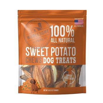 Wholesome Pride Chews Dog Treats - Sweet Potato - 8 oz Bag