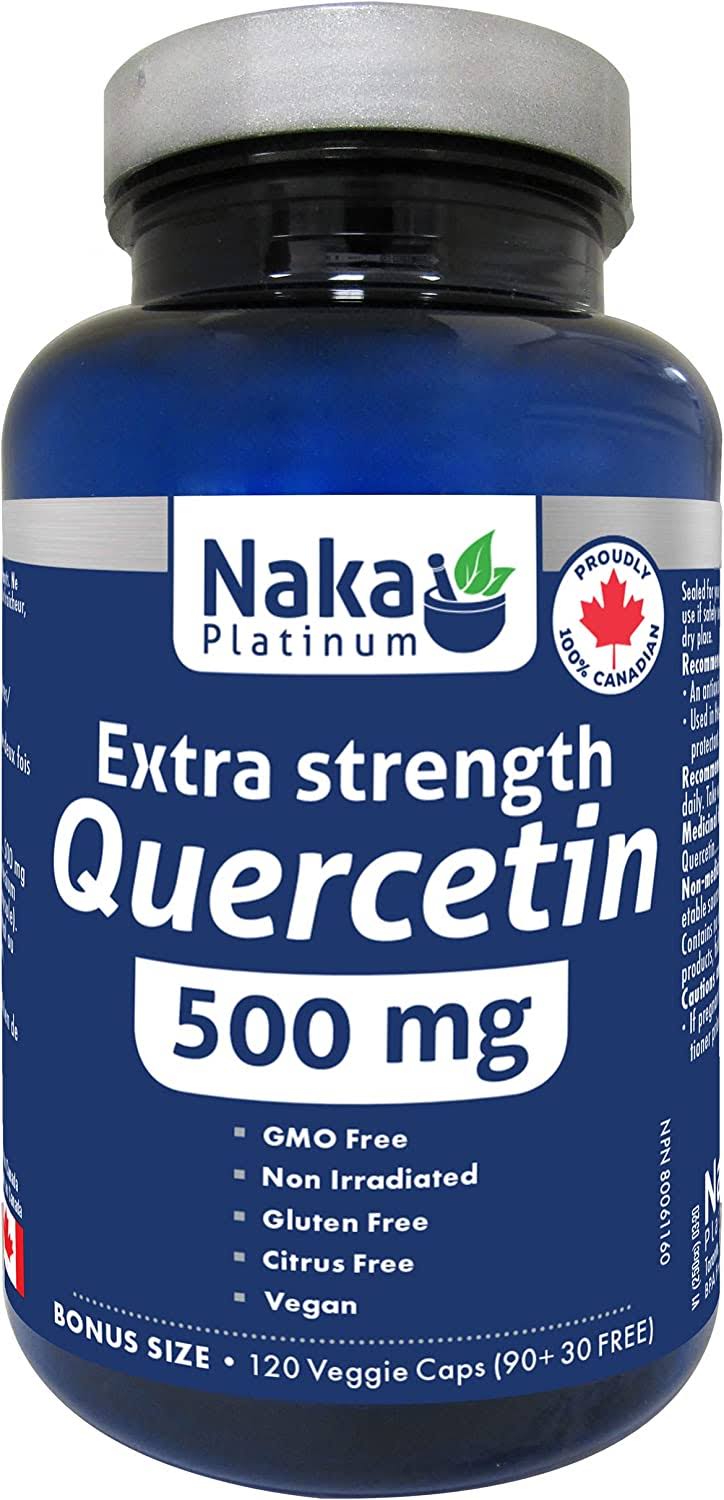 Naka Quercetin Extra Strength 500 mg, Bonus Size 120 Caps