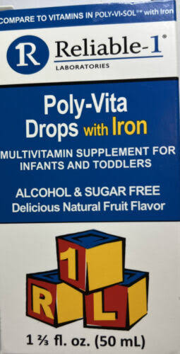Poly-vita Drops Multivitamin with Iron 50ml Reliable 1 Infants & Toddlers
