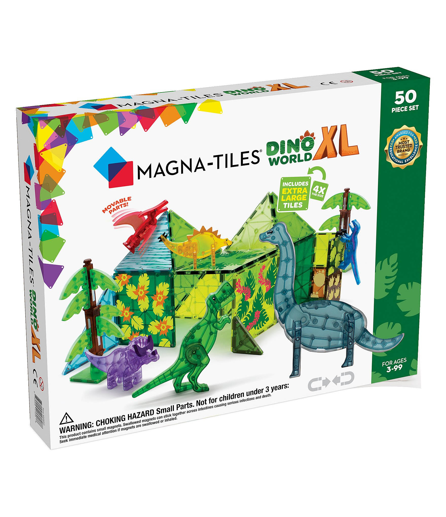 Magna Tiles - Dino World XL 50 piece Set