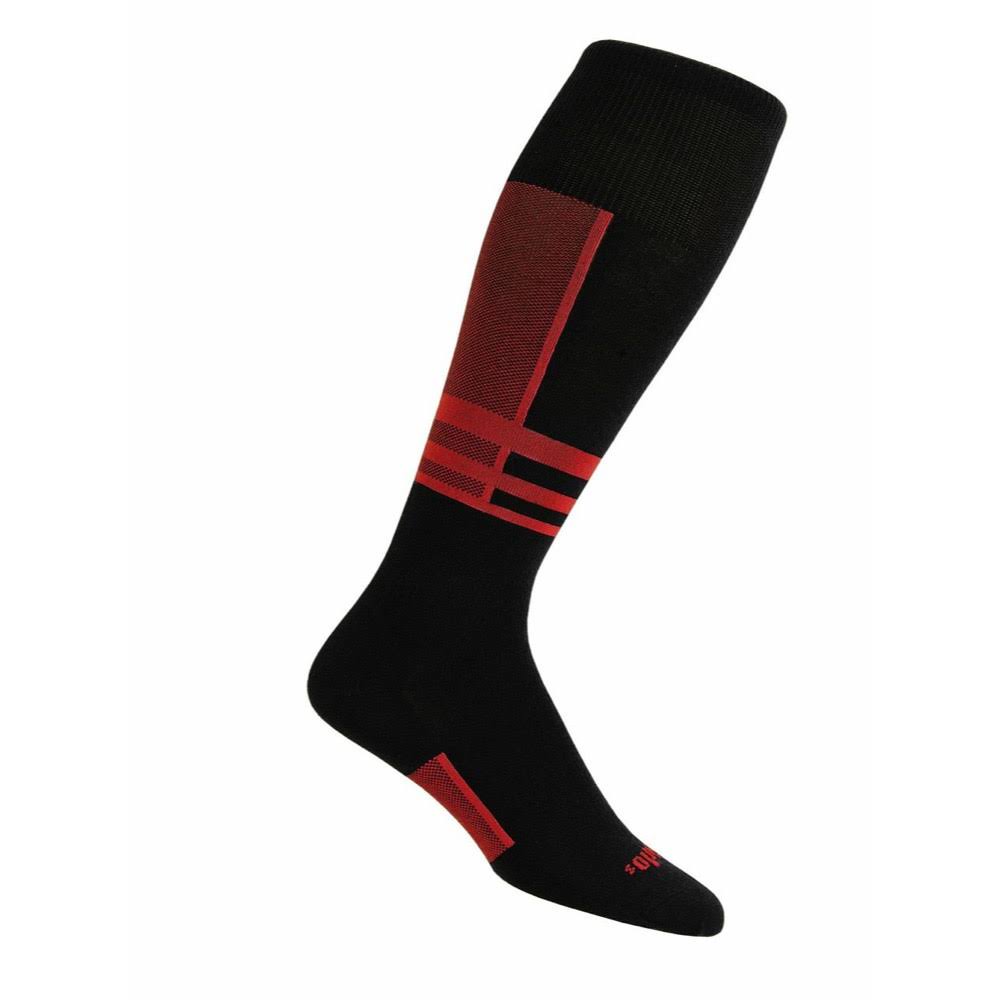 Thorlo Ultra Light Ski Liner Sock - Red/Black, 10-11