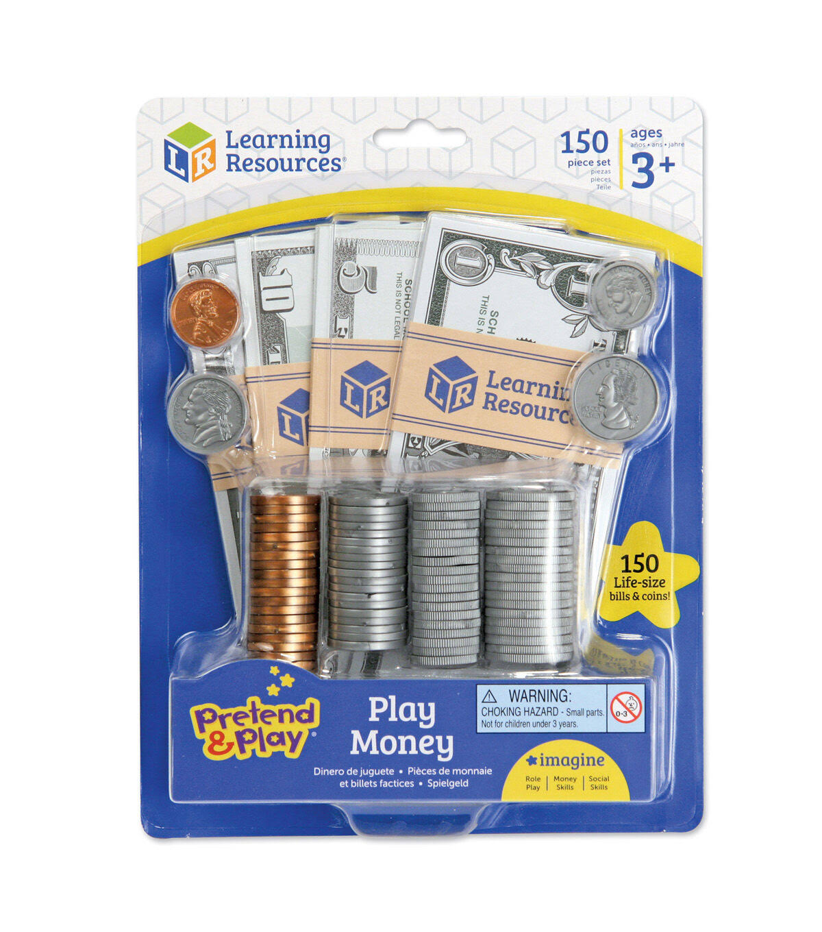 Learning Resources Pretend and Play Money Set - 150pcs