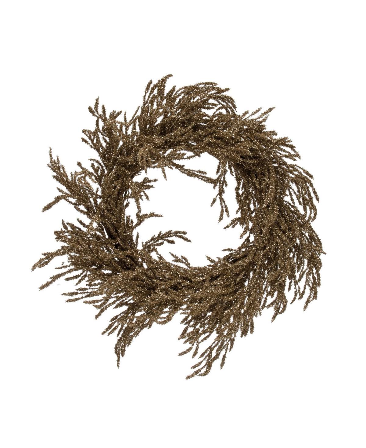 Creative Co-op Inc 20" Faux Pine Wreath with Glitter - Natural