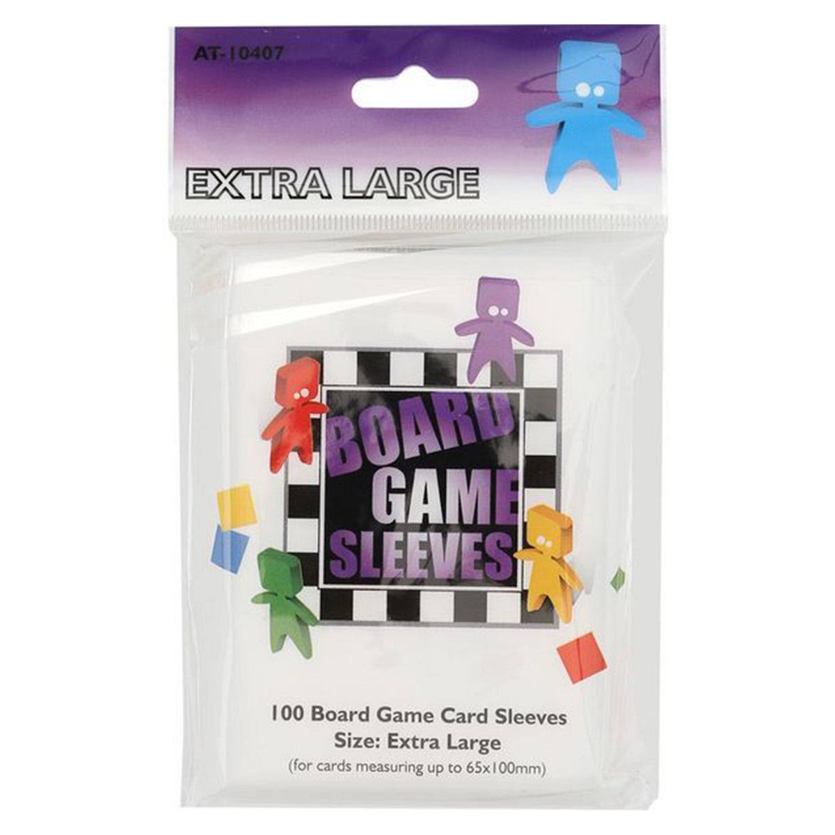 Board Game Card Sleeves - 65mm x 100mm, 100 ct