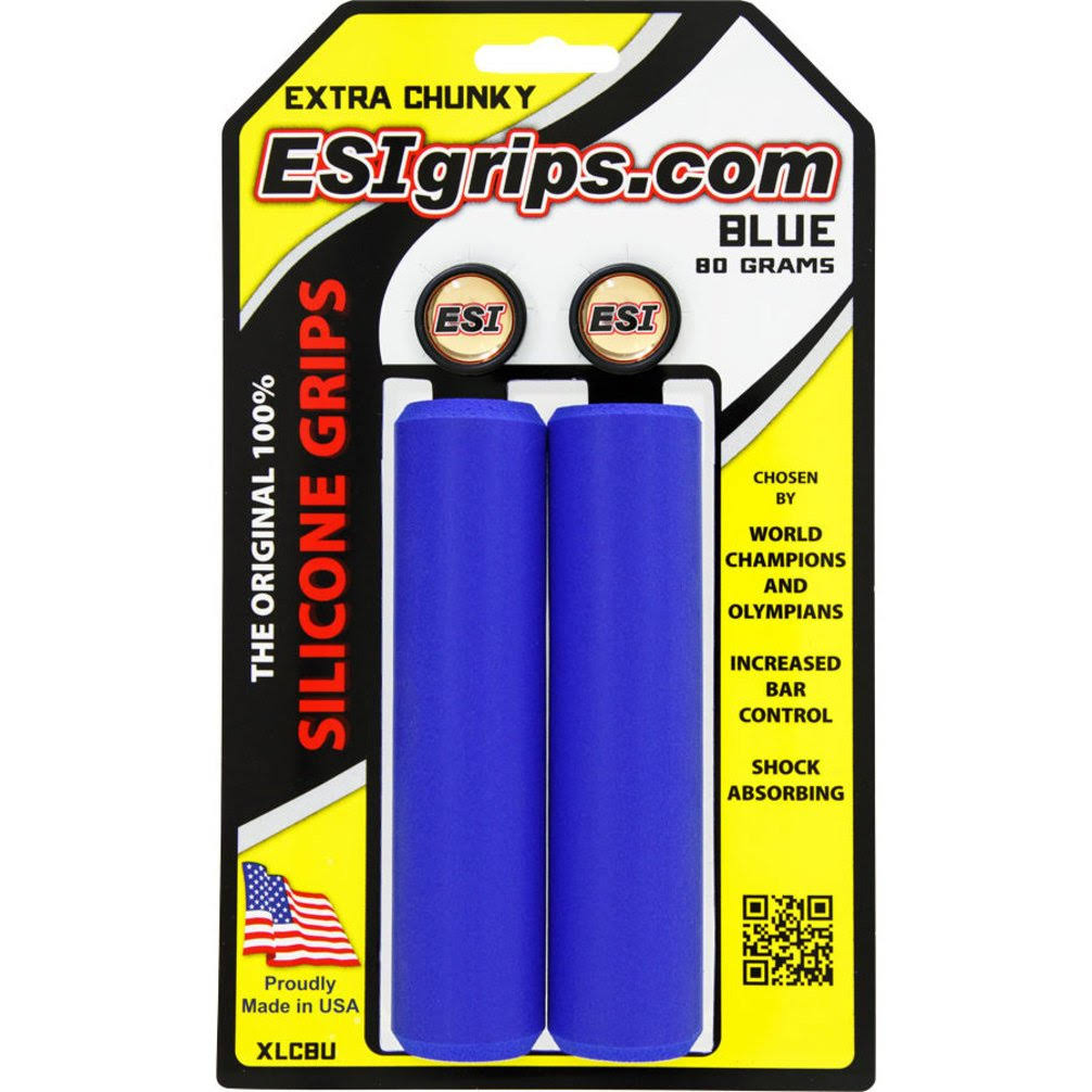 ESI Extra Chunky Silicone Grips - Blue, 34mm