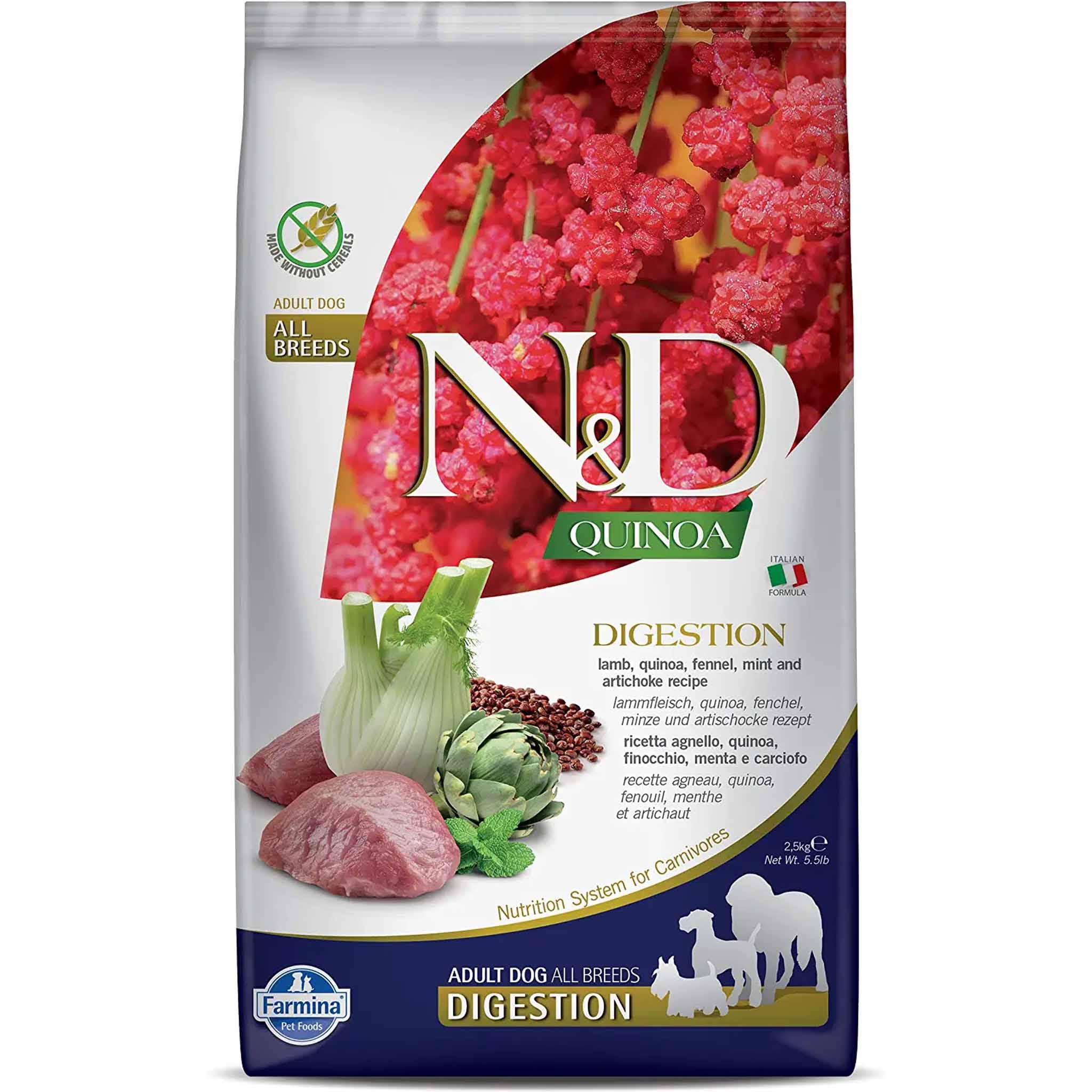 Farmina N&D Quinoa Digestion Lamb Dog Food - 15.4 lbs.