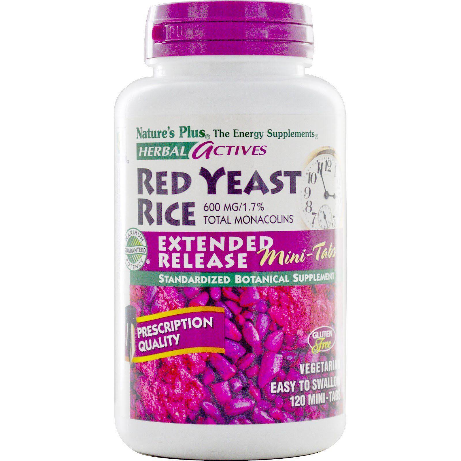 Nature's Plus - Herbal Actives Red Yeast Rice Dietary Supplement - 600mg, 120ct