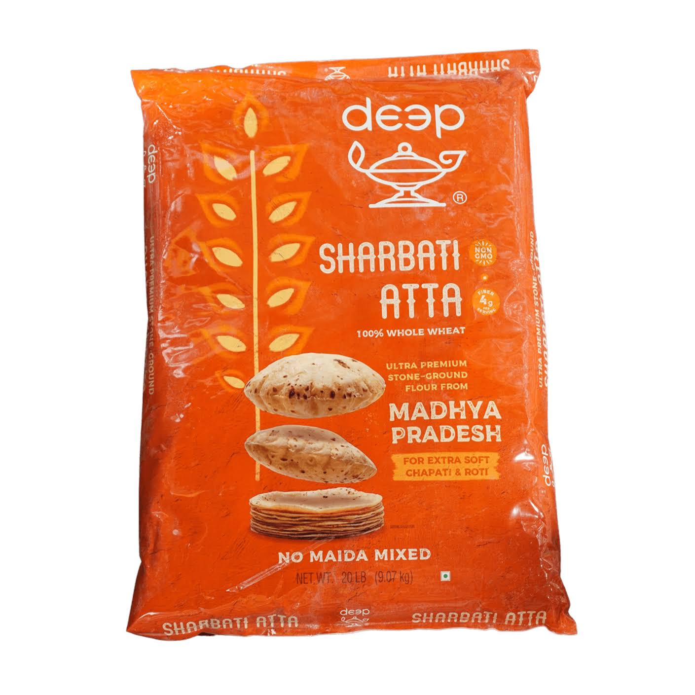 Deep Sharbati Atta Flour, 20lb