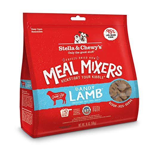 Stella & Chewy's Freeze-Dried Raw Dandy Lamb Meal Mixers Dog Food Topper, 18 oz Bag