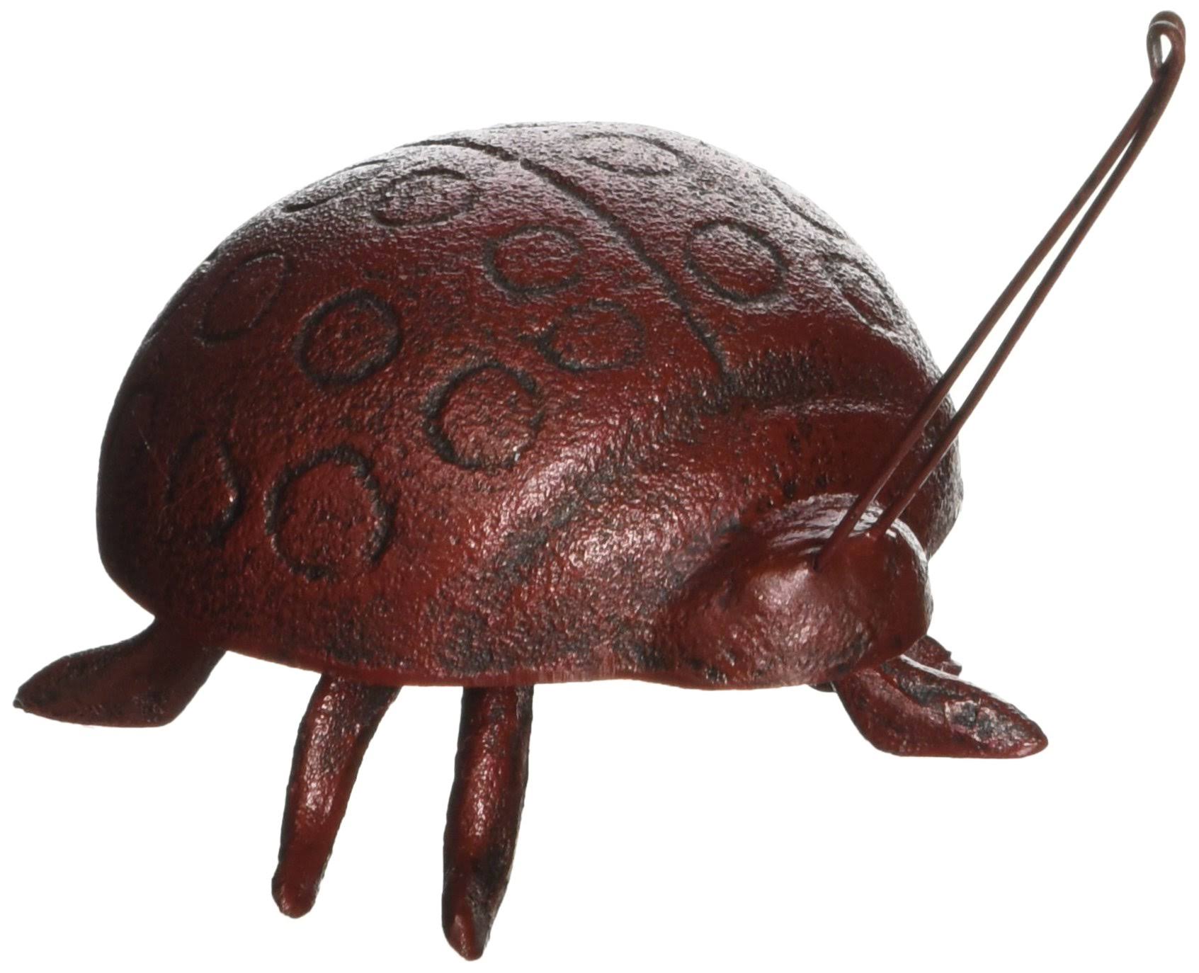 Abbott Collection Ladybug Figurine, Small Cast Iron 3' x 5' Long, Red